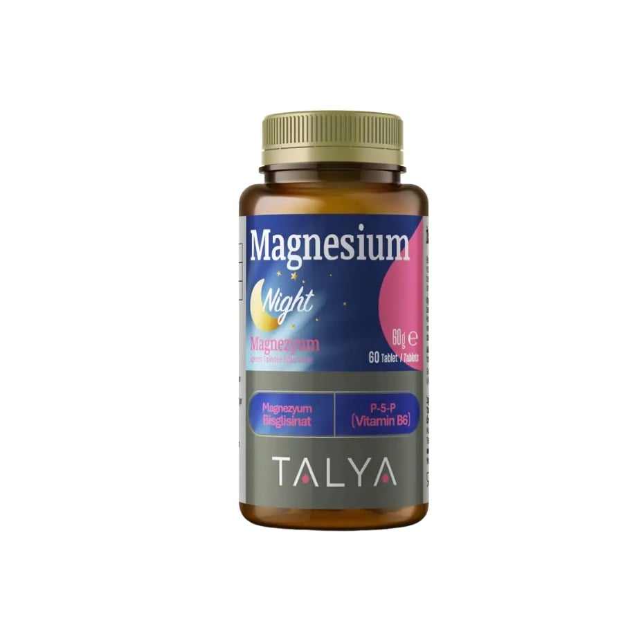 Talya Magnesium Night Bisglycinate & Vitamin B6 60 Tablets