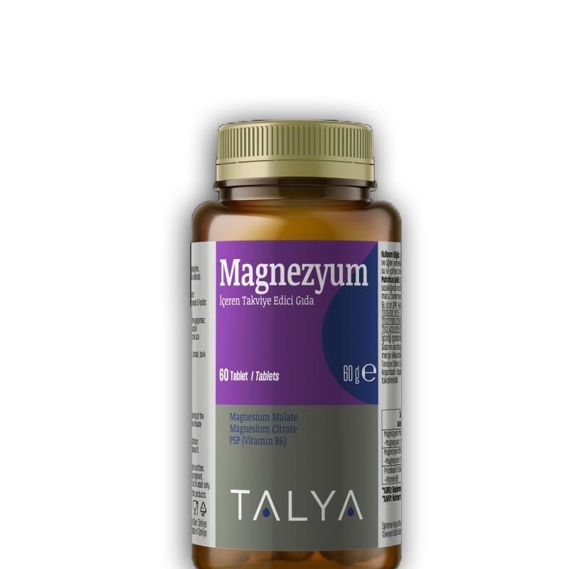 Talya Magnesium Dietary Supplement for Muscle Support 60 Tablets