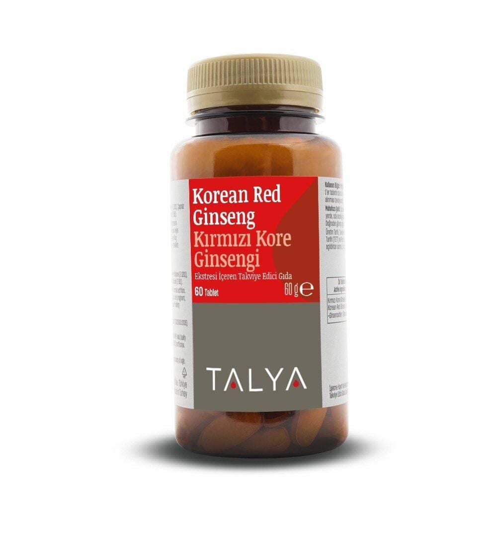 Talya Red Ginseng Panax Extract Dietary Supplement 60 Capsules