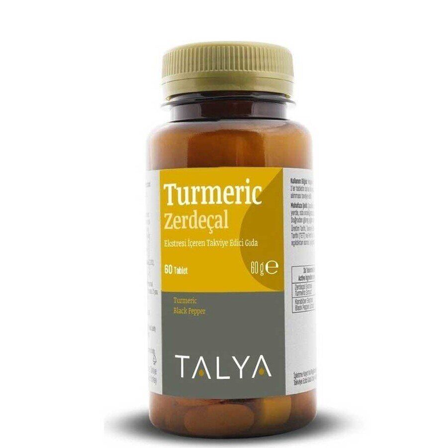 Talya Turmeric & Black Pepper Extract Dietary Supplement 60 Tablets