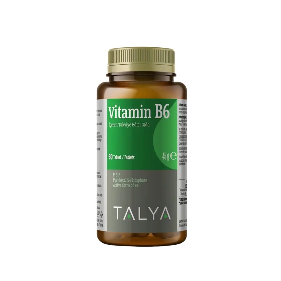Talya Vitamin B6 Dietary Supplement for Daily Wellness 60 Tablets
