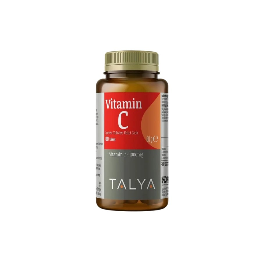 Talya Vitamin C 1000mg Daily Supplement 60 Tablets