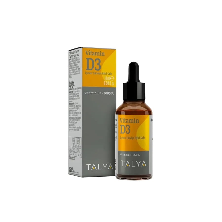 Talya Vitamin D3 1000IU Liquid Supplement for All Ages 10ml