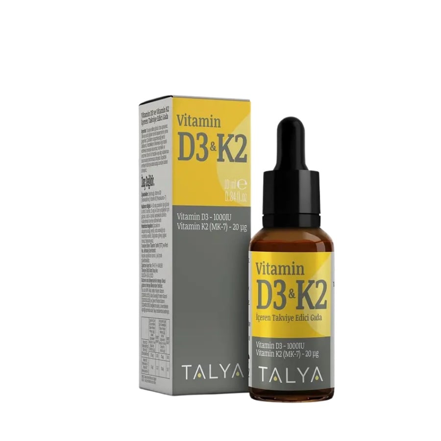 Talya Vitamin D3 & K2 Drops for Bone Support 10 ml