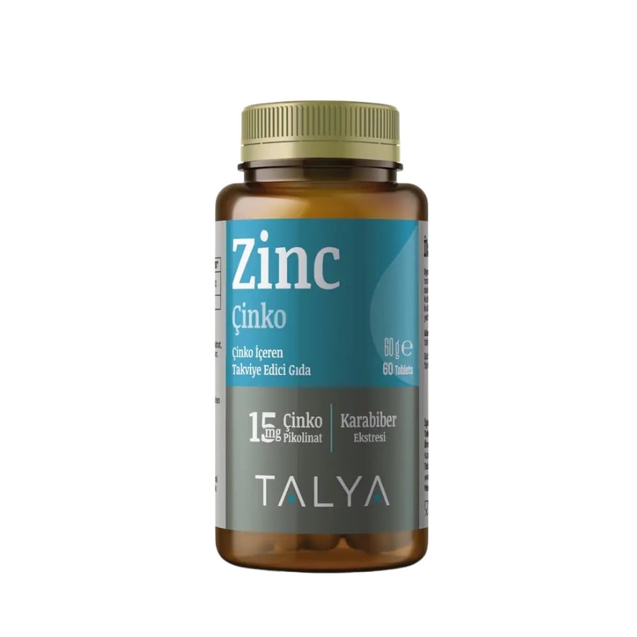 Talya Zinc Supplement with Black Pepper Extract 60 Tablets