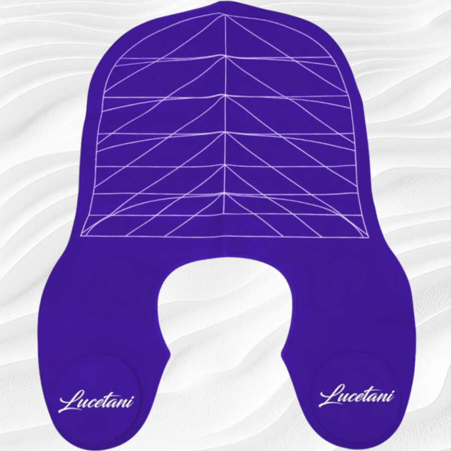 Lucetani Silicone Shoulder Cutting Collar with Guide Lines Purple
