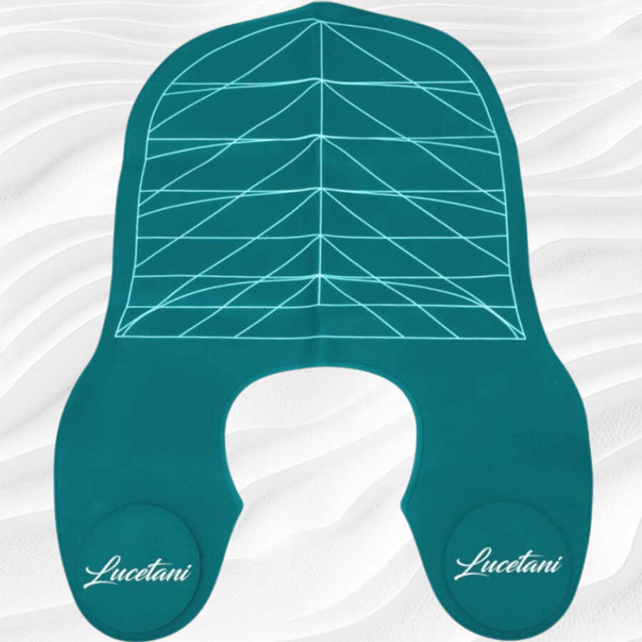 Lucetani Silicone Hair Cutting Shoulder Weight with Guide Lines Green