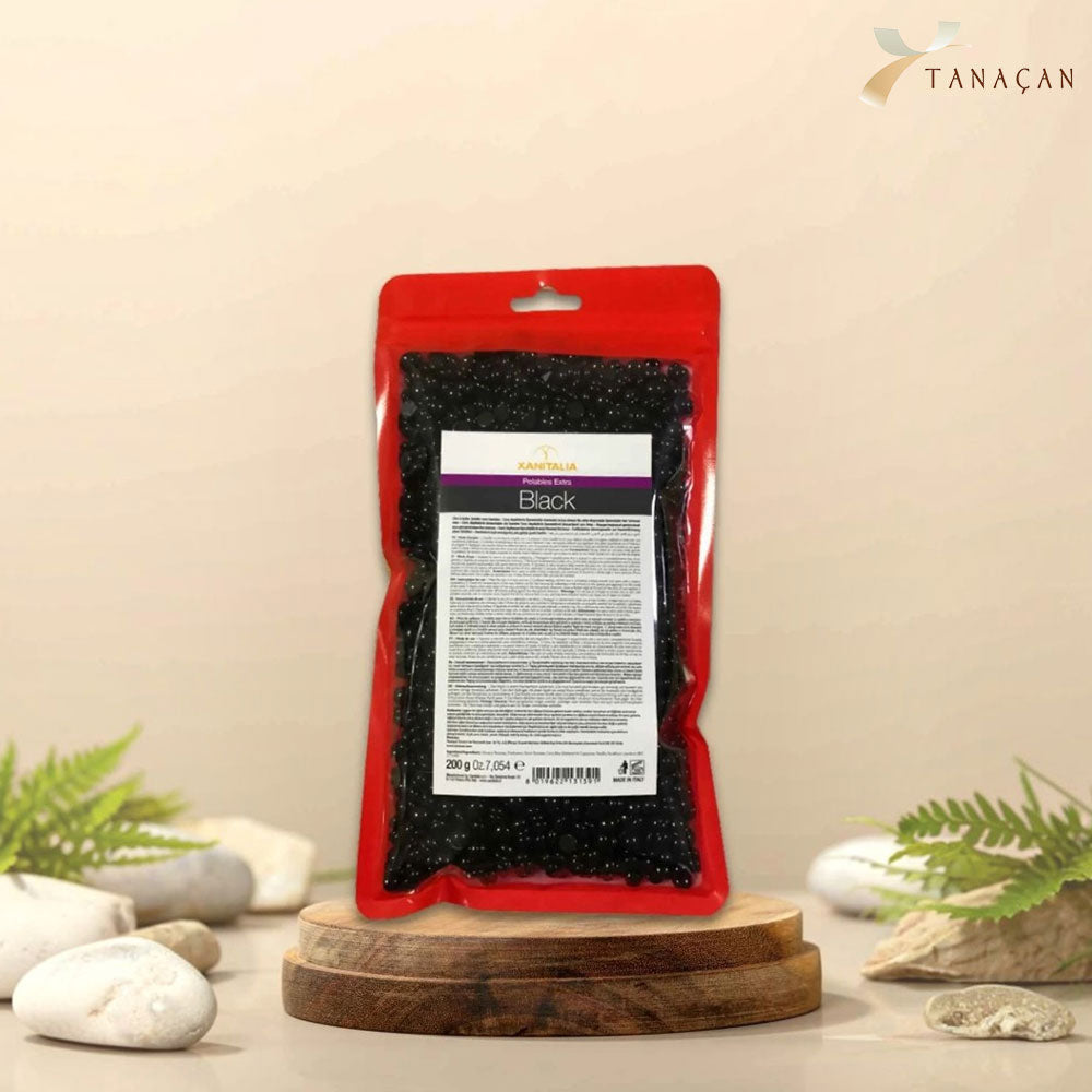 Tanacan Xantalia Peel-Off Black Pearl Wax Beads 200g