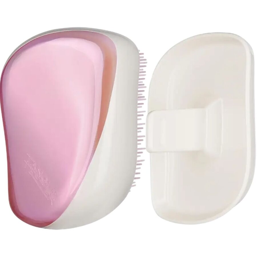 Tangle Teezer Compact Styler Holographic Pink Hair Brush for Detangling