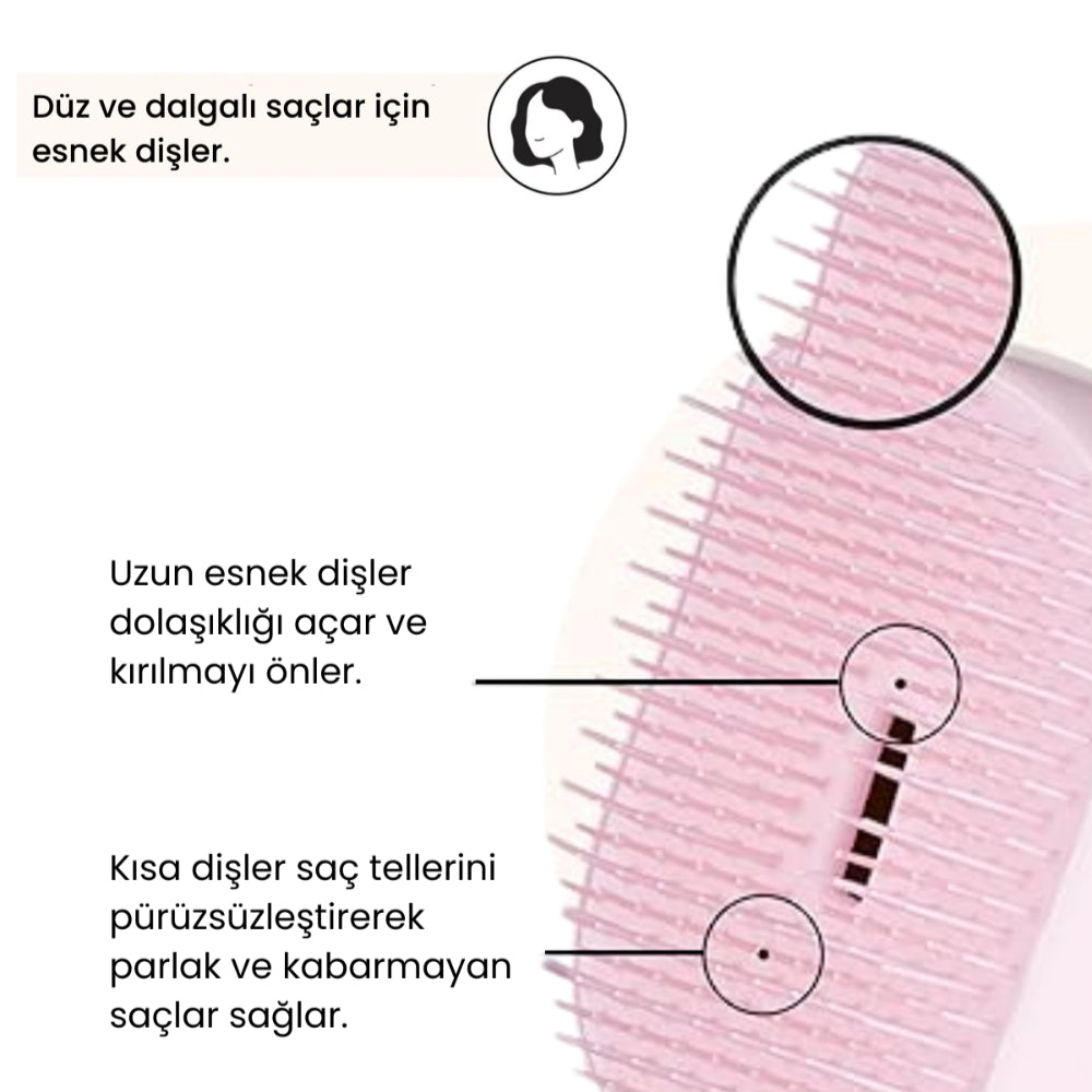 Tangle Teezer Compact Styler Pink Matte Chrome Hairbrush 1 Count