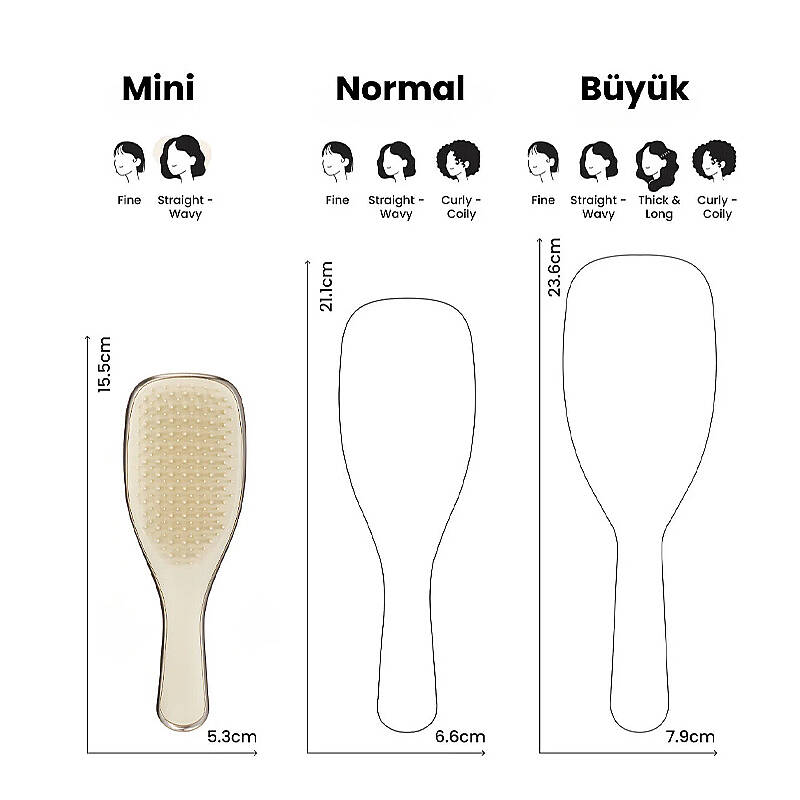 Tangle Teezer Mini Ultimate Detangler Champagne Gold Chrome Brush