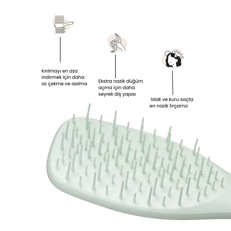 Tangle Teezer Extra Gentle Detangler Eucalyptus Green Brush