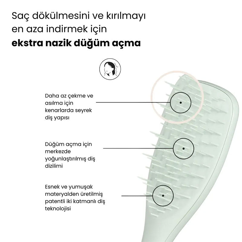 Tangle Teezer Extra Gentle Detangler Eucalyptus Green Brush