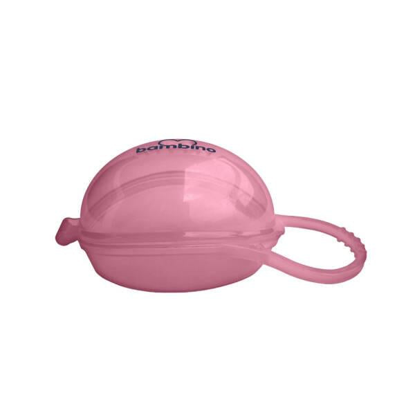 Bambino Pink Pacifier Storage Case - Hygienic Baby Pacifier Holder for Travel - Baby Care