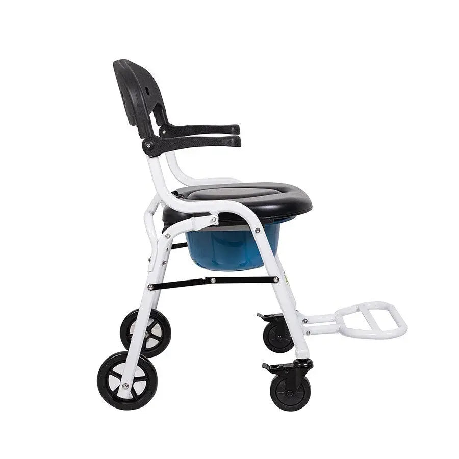 Golfi G540 Aluminum Commode Bath Chair with Removable Bucket