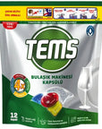 Tems Dishwasher Capsules for Sparkling Clean Dishes 12 Count