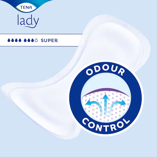 Tena Lady Super Women's Bladder Pads 30 Count - Odor Control Protection