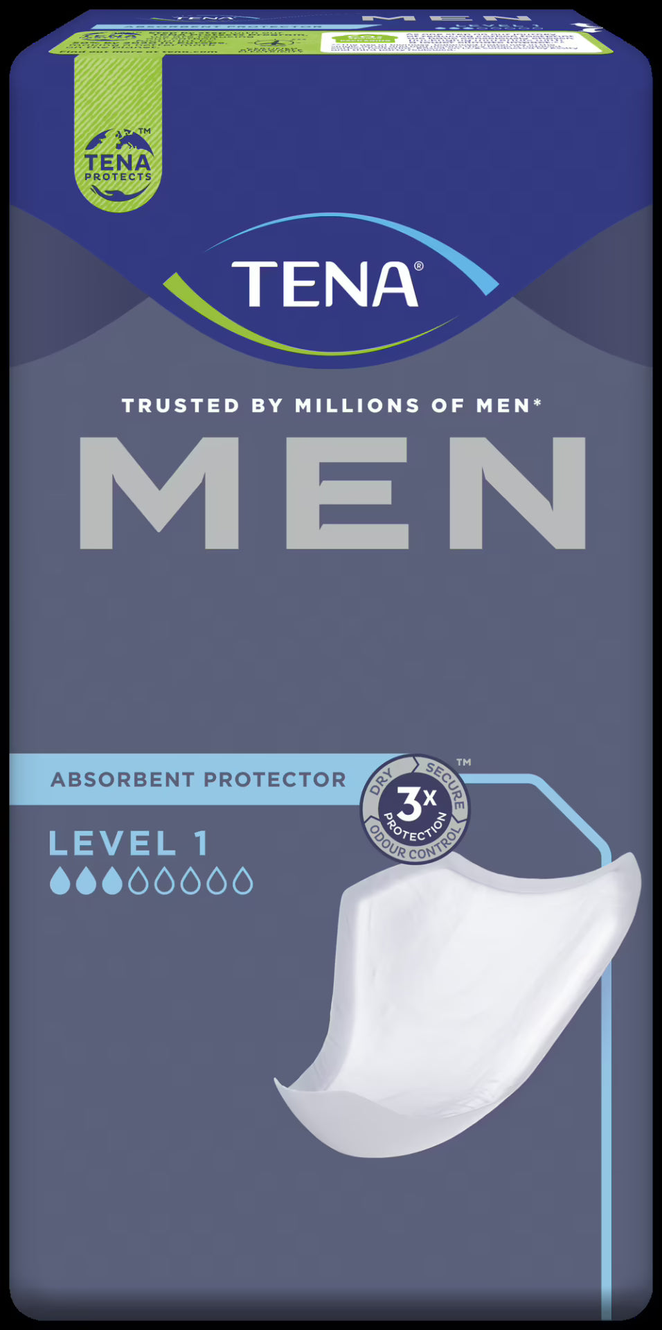 Tena Men Bladder Pads Level 1 Light Protection, 24 Count