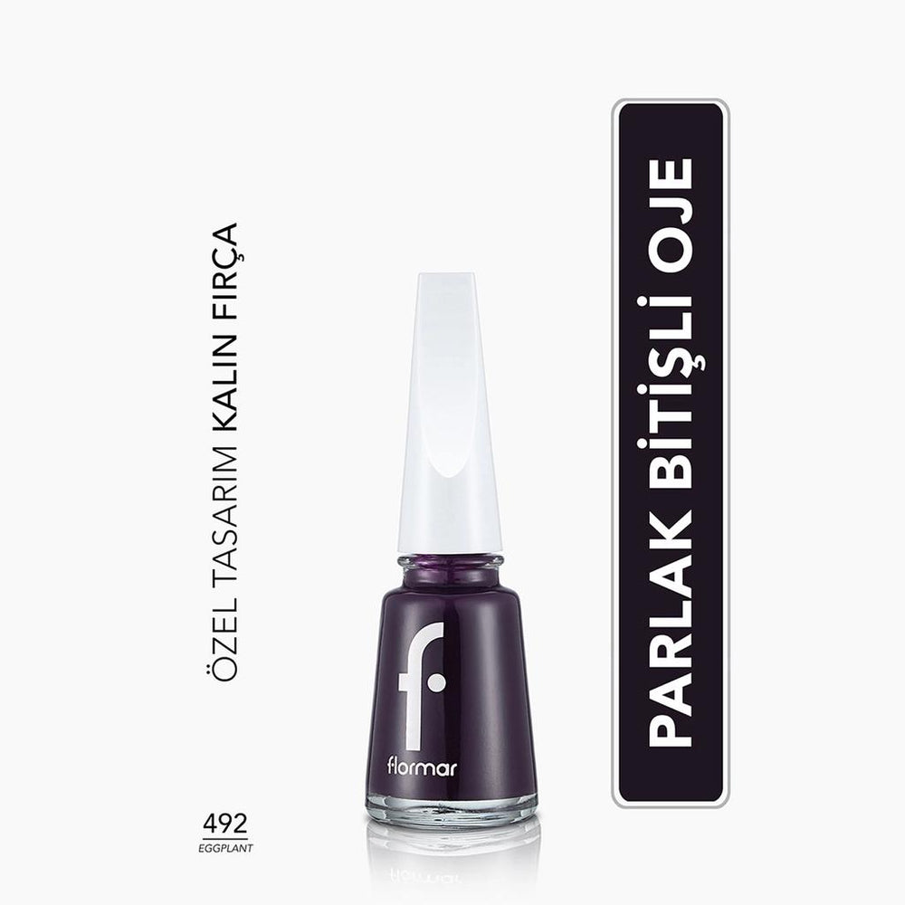 Flormar Nail Enamel Intense Pigment Polish 492 Eggplant 11ml