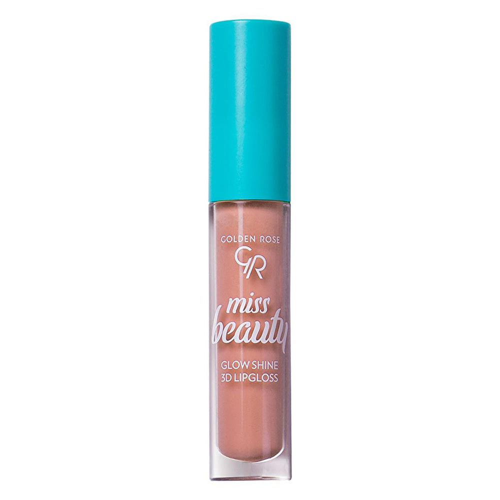 Golden Rose Vegan 3D Shine Lip Gloss - Soft Peach, Moisturizing & Non-Sticky Lip Care - Lip Gloss