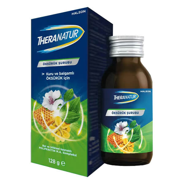 Theranatur Herbal Syrup Throat Support 3 x 128g (Pack of 3)