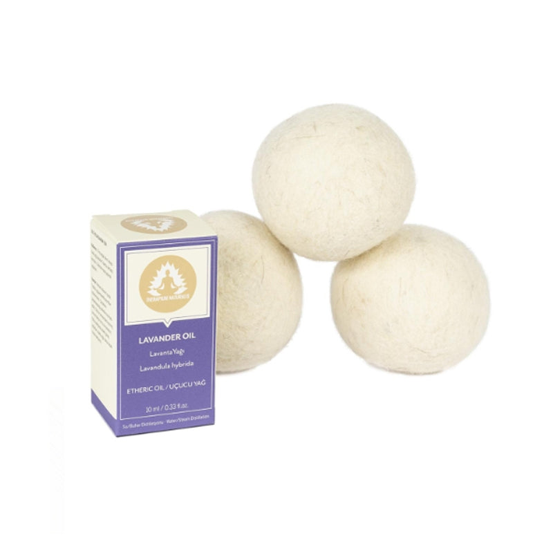 Therapium Naturalis Wool Dryer Balls with Lavender Oil 3 Count