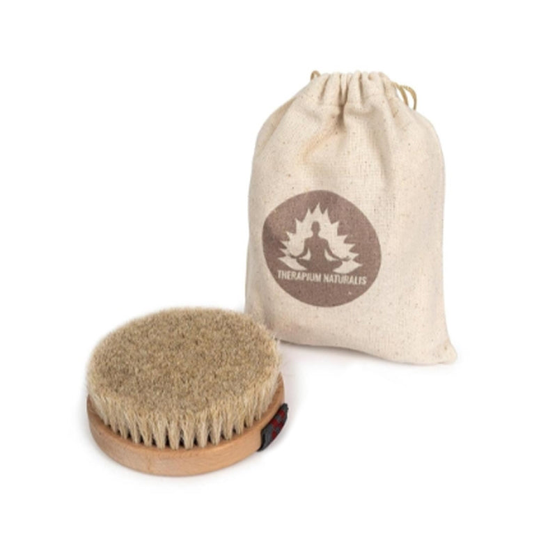 Therapium Naturalis Natural Round Horsehair Dry Body Brush