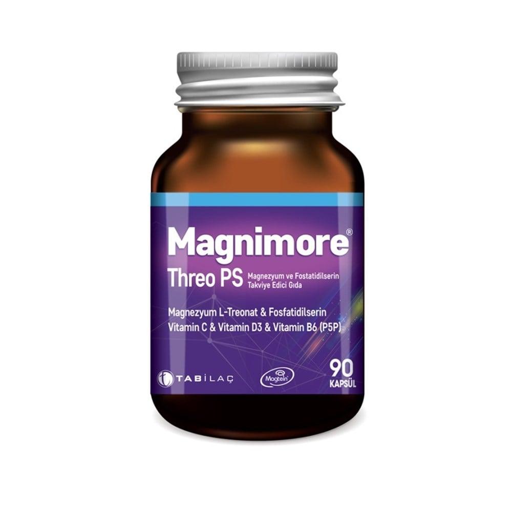 Magnimore Dietary Supplement for Cognitive Support - Threo PS 90 Capsule - Enhances Mental Clarity & Brain Health Magnimore Cognitive Support Supplement - 90 Capsules Dietary Supplement, Cognitive Support, Vitamins and Minerals, Fosfatidilserin, Magnezyum L-Treonat, Brain Health, Mental Clarity, Immune System Support, Bone Health, Capsule, Health Supplements, Nutritional Support