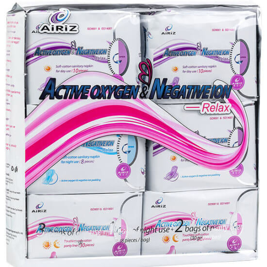 Tiens Airiz Sanitary Pads Multipack for Fresh Comfort 98 Count