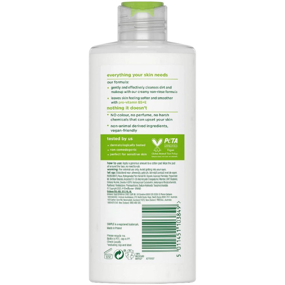 Simple Kind to Skin Purifying Cleansing Lotion for Clear Skin 200 ml