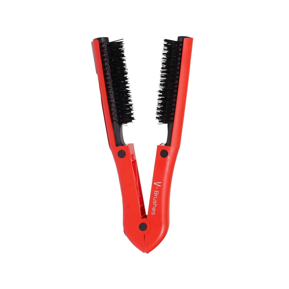 V Brushes Professional Double-Sided V-Style Blow Dry Brush Red