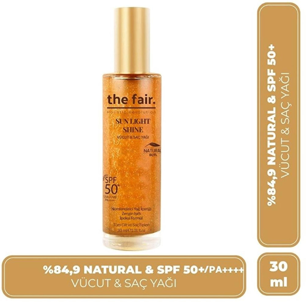 the fair. Sun Light Shine SPF50 Shimmering Body and Hair Oil 30 ml