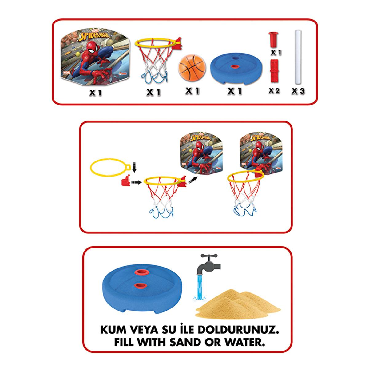 Dede Oyuncak Spiderman Kids Basketball Hoop Set - Adjustable Height, Safe &amp; Fun Indoor/Outdoor Game for Children Spiderman Kids Basketball Set - Adjustable Height, Fun for Kids Spiderman basket set, kids basketball hoop, adjustable height basketball toy, children&#39;s basketball set, Spiderman toy, indoor basketball hoop, outdoor basketball game for kids, basketball set, kids basketball, adjustable basketball hoop, Spiderman, toy, sports, active play, outdoor toys, indoor toys, gifts for kids, birthday gift, S