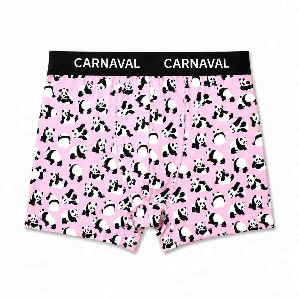 Carnaval Socks Pink Panda Pattern Boxer Briefs Large 1 Count