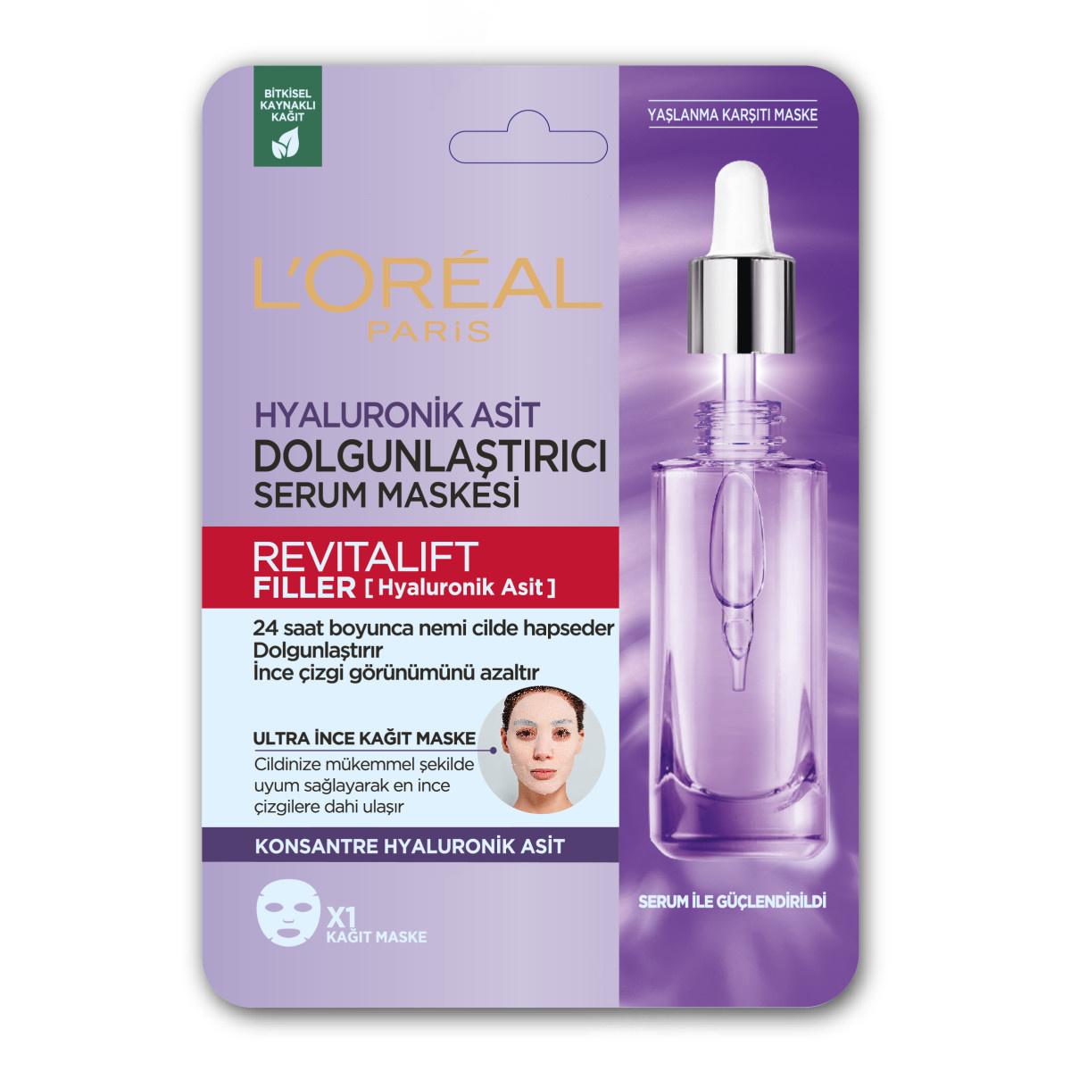 loreal paris revitalift filler hyaluronic serum mask, close up of hyaluronic acid serum mask, woman applying serum mask for hydration, loreal paris revitalift packaging Loreal Paris Revitalift Filler - Hyaluronic Acid Serum Mask for Women Loreal Paris Revitalift Filler Serum Mask loreal-paris, hyaluronic-acid, serum-mask, skincare, hydration, plumping-mask, anti-aging, beauty, ai-generated, women