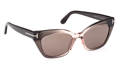 Tom Ford 1031 20J Grey-Pink Square Sunglasses 52mm