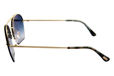 Tom Ford 506 28W Aviator Sunglasses with Blue Gradient Lenses