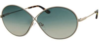 Tom Ford FT0564 28P Oversized Sunglasses with Blue Lenses 64mm