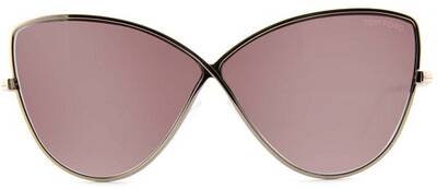 Tom Ford 569 28Z Aviator Sunglasses with Pink Mirrored Lenses