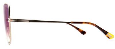 Tom Ford 569 28Z Aviator Sunglasses with Pink Mirrored Lenses