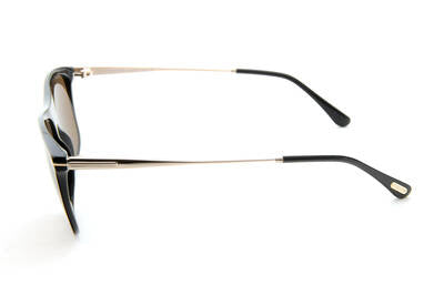 Tom Ford FT0588 01E Square Sunglasses with Black Lenses 57mm