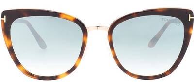 Tom Ford 717 53Q Brown Patterned Sunglasses with Blue Lenses