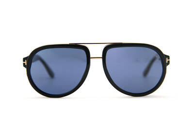 Tom Ford 756 01A Black Square Sunglasses 57mm