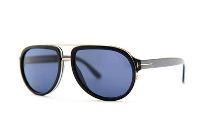 Tom Ford 756 01A Black Square Sunglasses 57mm