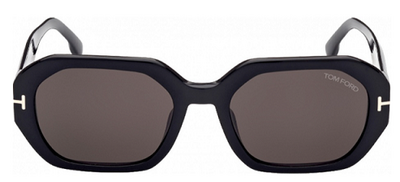 Tom Ford 917 01A Black Square Sunglasses with Smoke Lenses 55mm