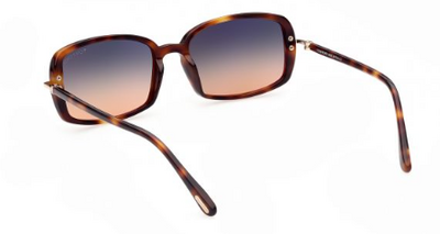 Tom Ford 923 53P Havana Sunglasses with Green Gradient Lenses
