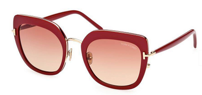 Tom Ford 945 66T Bordeaux Gradient Square Sunglasses