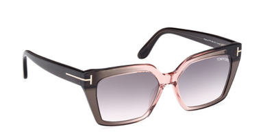 Tom Ford TF 1030 Grey Pink Square Sunglasses 53mm