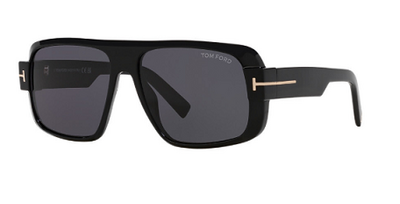 Tom Ford TF 1101 01A Square Black Sunglasses 58mm