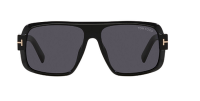 Tom Ford TF 1101 01A Square Black Sunglasses 58mm